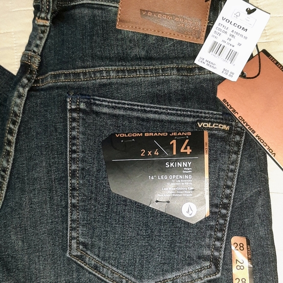NEW VOLCOM 2X4 SKINNY LOW RISE JEANS - Picture 5 of 7